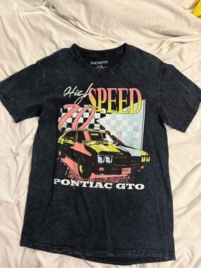 Chemistry Black Tee with Neon Pontiac GTO Graphic